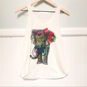 Elephant Watercolor Graphic Tank